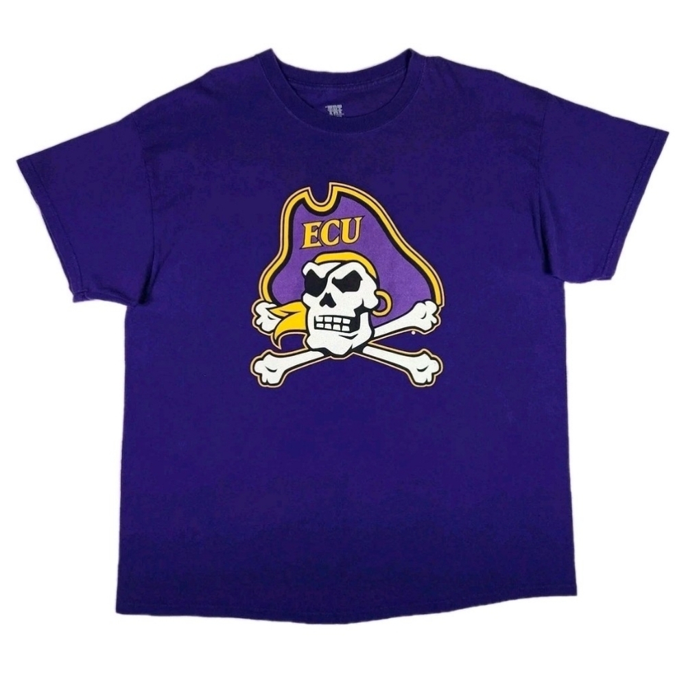 East Carolina Pirates Shirt XL Purple Retro NCAA Collegiate Sportswear Crew Tee